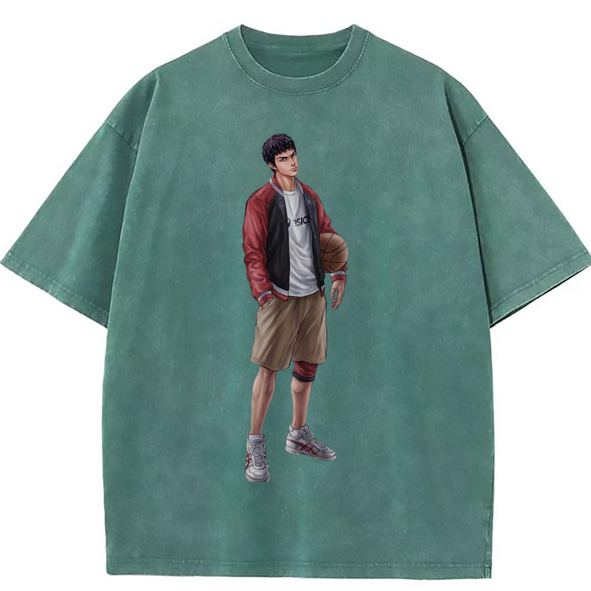 （画像用） SLAM DUNK／スラムダンク 綿100% ヴィンテージ風 半袖Tシャツ（フロントプリント）